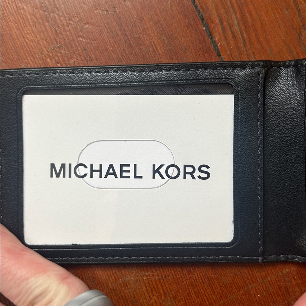 Michael Kors Cooper Compact ID Wallet in Admiral Blue - Picture 6 of 9